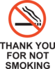 Thank You For Not Smoking Clip Art